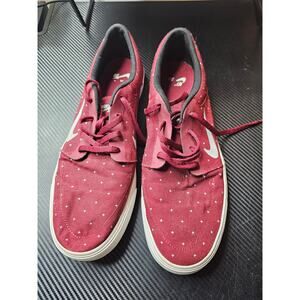 Nike Mens SB Portmore 807399-610 Maroon Sneakers Lace Up Low Top Canvas Size 13